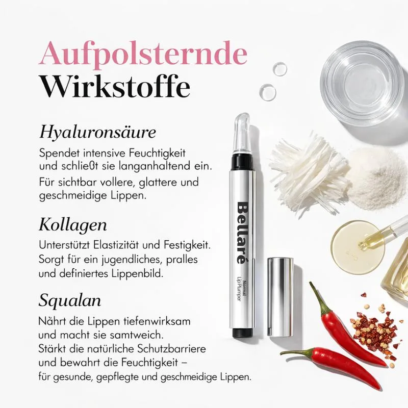 Wirkstoffe: Hyaluronsäure, Kollagen, Squalan